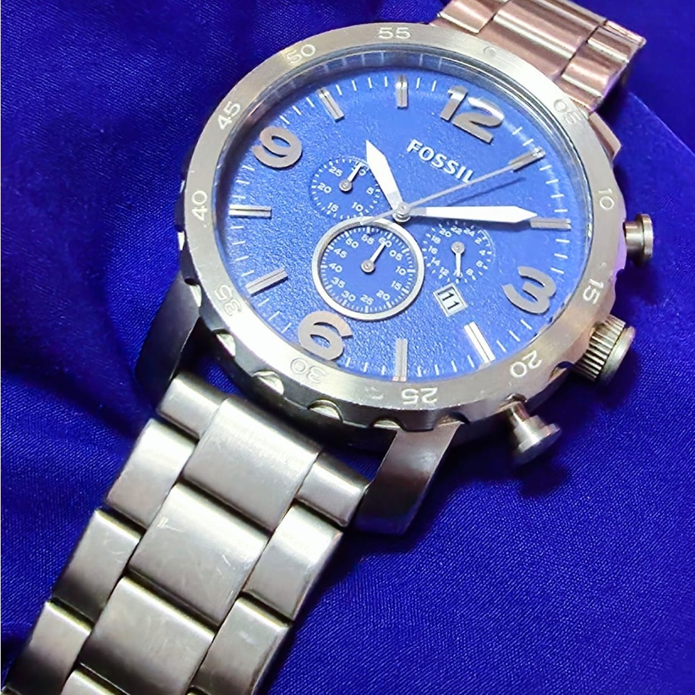 Fossil Gage Chrono 50mm Blue Dial Men's Chrono Watch - Picture 2 of 8